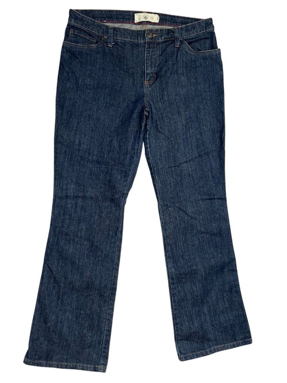 IZOD Bootcut Wide Leg Jeans Size 12 Mid Rise Dark Wash Denim Y2K Elevated Casual